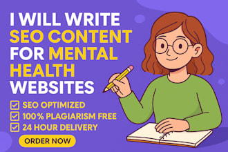 write SEO content for mental health websites