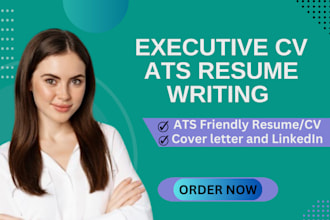 write edit executive resume, executive CV as expert resume writer within 24 hrs
