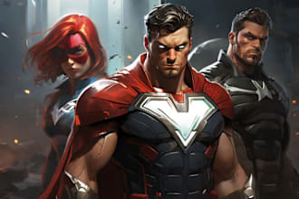 do superhero comic character art