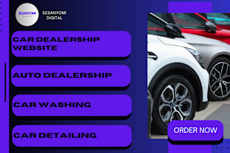 car dealership website, auto dealership, car washing, car detailing