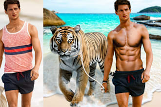photo manipulation, color correction and skin retouching in photoshop