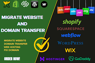 transfer wordpress website, hostinger website design, connect domain, fix wix
