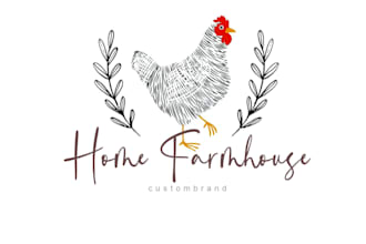 draw chicken hen draw logo