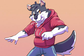 draw stunning furry art or fursona character for you