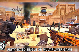 2d or 3d fps,tps shooting game, 3d godot game, roblox script, game map, unity