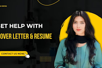 write cover letter for university admission, CV and resume, and proofreading