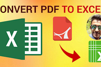 convert pdf to excel, scanned image to excel