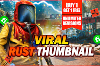 design a viral rust thumbnail for your youtube video