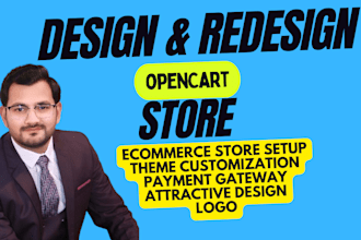 design and develop opencart ecommerce website for you