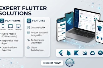 develop flutter mobile app for android ios and web