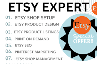 do etsy digital product design, etsy seo listing, etsy shop setup, etsy pod etsy