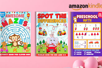 design kids activity worksheets and coloring book for kdp