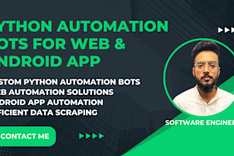 create python automation bots for websites and android app scraping