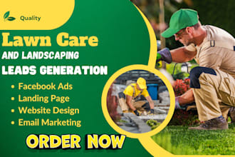 quality lawn care leads landscaping leads via facebook ads landing page