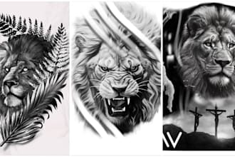 create custom tattoo designs in any style full sleeves back chest and more