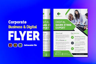 business, corporate, hiring, real estate, marketing flyer for print and digital