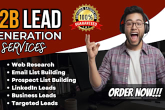 b2b and linkedin leads generation, valid email addresses, contact list build