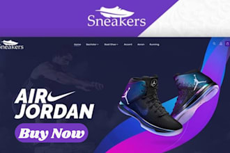 design aesthetic shoe website sneakers shopify store footwear ecommerce website