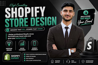 design a high converting shopify website store for your brand