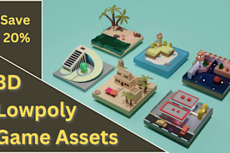 design 3d low poly game assets