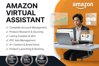 be your expert amazon fba virtual assistant, amazon store VA