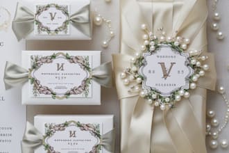 design wedding favor boxes, labels and customized sticker