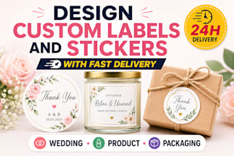 design custom labels and stickers with fast delivery