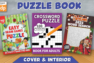 create word search sudoku maze crossword puzzle book for kdp