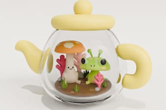 create low poly 3d model from 2d illustration