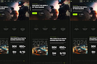 design esport website, tournament website, with twitch integration