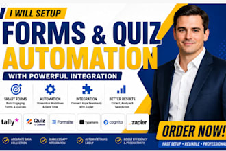 setup tally quiz jotform automation formsite typeform cognito zapier integration