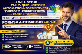 setup tally quiz jotform automation formsite typeform cognito zapier integration