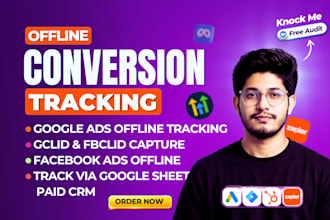 set up google ads,facebook ads offline conversiontracking gclid capture