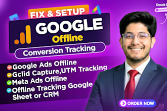 set up google ads,facebook ads offline conversiontracking gclid capture