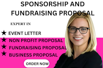 write and design sponsorship and fundraising proposals for your non profit