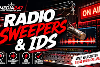 produce professional radio sweepers, ids and liners for your station