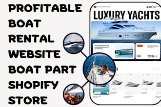 be your boat rental website builder, boat shopify store design boat rental store