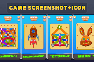 make mobile game screenshots or icon for your lovely game