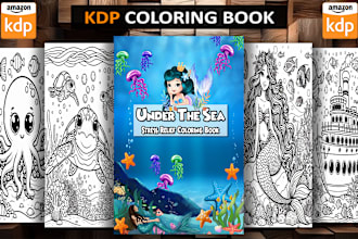 create kids coloring book amazon kdp cover and interior page amazon kdp book