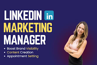 be your linkedin marketing manager, b2b b2c appointment setter