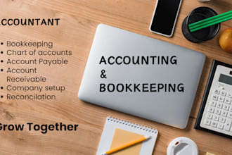do accounting and bookkeeping on quickbooks, xero, wave, freshbooks, zoho books