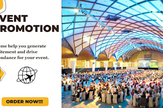 assist you in promoting your concerts, webinars, shows, facebook event, linkedin