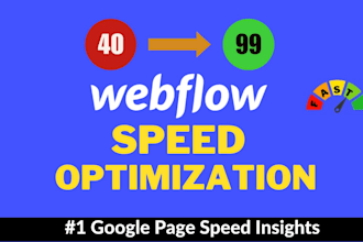optimize your webflow website speed on google pagespeed insights