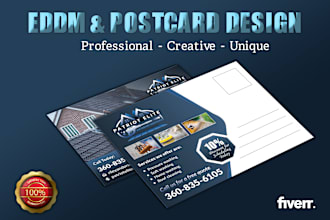 design eddm postcard, flyer, brochure design in 12 hours