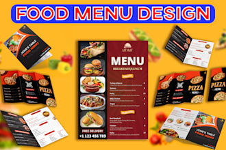 create a professional restaurant menu design