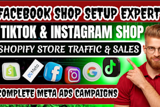 promote shopify website social media manager shopify marketing tik tok fb shop