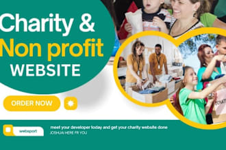 create advance charity and non profits wix website