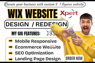 build wix website design wix website development wix website redesign wix studio