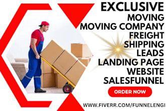 generate moving company leads shipping relocation freight moving landing page