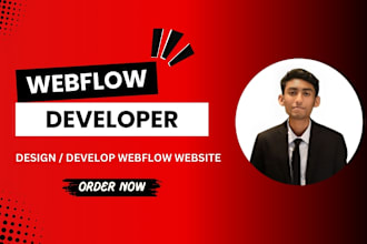 develop responsive webflow website and webflow landing page from figma design